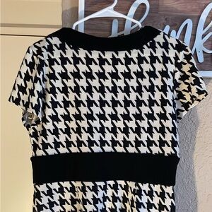 Black and White Houndstooth Dress